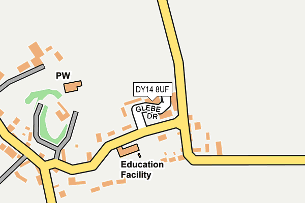 DY14 8UF map - OS OpenMap – Local (Ordnance Survey)