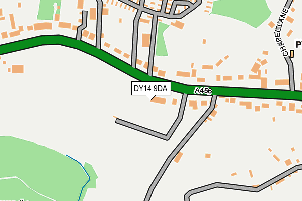 DY14 9DA map - OS OpenMap – Local (Ordnance Survey)