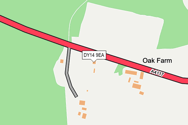 DY14 9EA map - OS OpenMap – Local (Ordnance Survey)