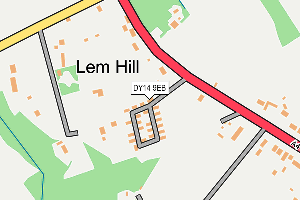 DY14 9EB map - OS OpenMap – Local (Ordnance Survey)