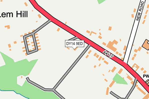 DY14 9ED map - OS OpenMap – Local (Ordnance Survey)