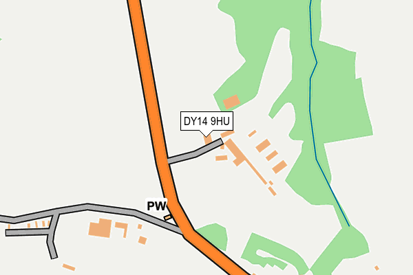 DY14 9HU map - OS OpenMap – Local (Ordnance Survey)