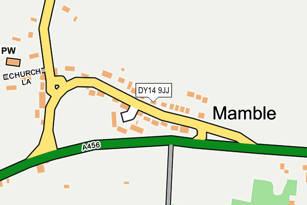 DY14 9JJ map - OS OpenMap – Local (Ordnance Survey)