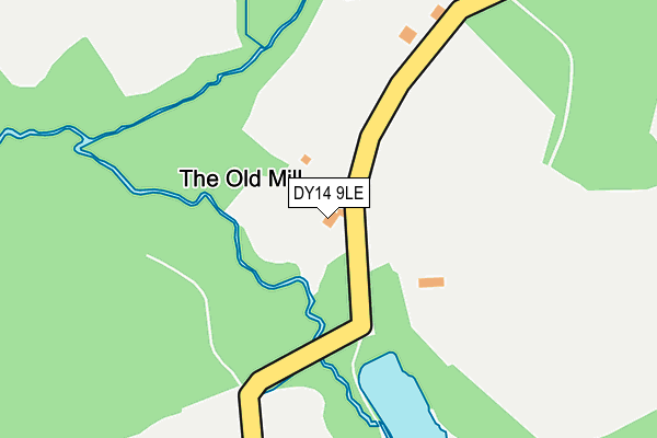 DY14 9LE map - OS OpenMap – Local (Ordnance Survey)
