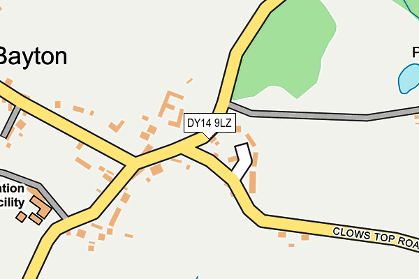 DY14 9LZ map - OS OpenMap – Local (Ordnance Survey)