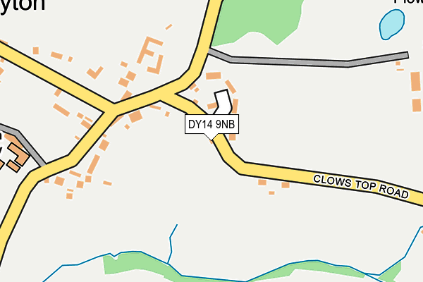 DY14 9NB map - OS OpenMap – Local (Ordnance Survey)