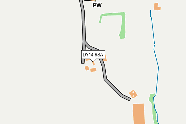 DY14 9SA map - OS OpenMap – Local (Ordnance Survey)