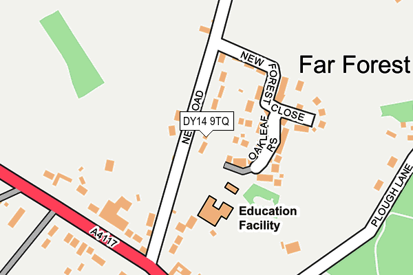 DY14 9TQ map - OS OpenMap – Local (Ordnance Survey)