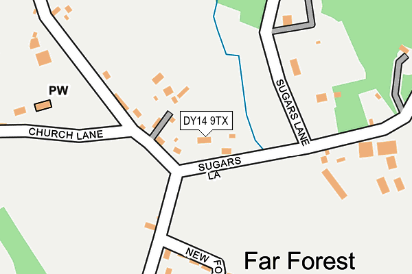 DY14 9TX map - OS OpenMap – Local (Ordnance Survey)