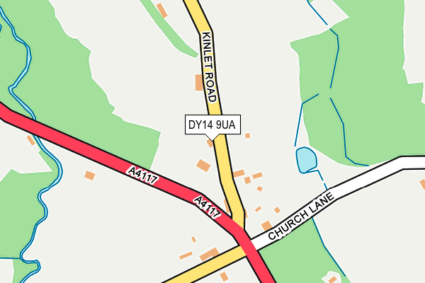 DY14 9UA map - OS OpenMap – Local (Ordnance Survey)