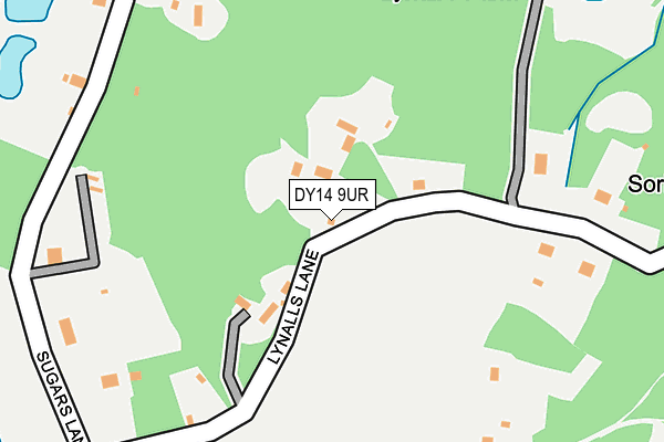 DY14 9UR map - OS OpenMap – Local (Ordnance Survey)