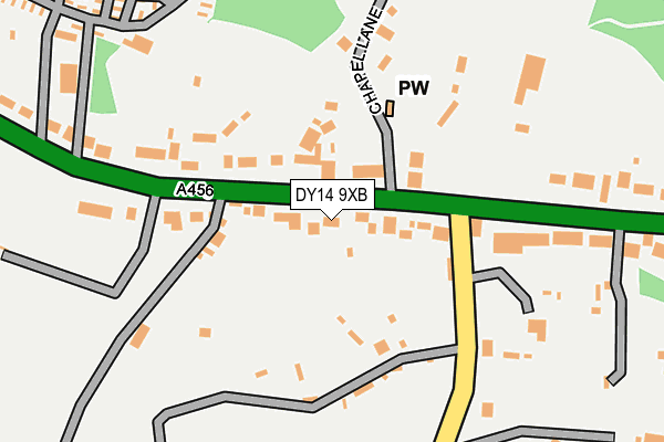 DY14 9XB map - OS OpenMap – Local (Ordnance Survey)