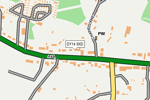 DY14 9XD map - OS OpenMap – Local (Ordnance Survey)