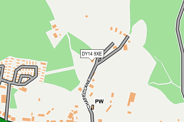 DY14 9XE map - OS OpenMap – Local (Ordnance Survey)