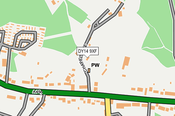 DY14 9XF map - OS OpenMap – Local (Ordnance Survey)