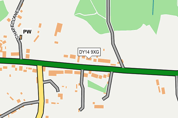DY14 9XG map - OS OpenMap – Local (Ordnance Survey)