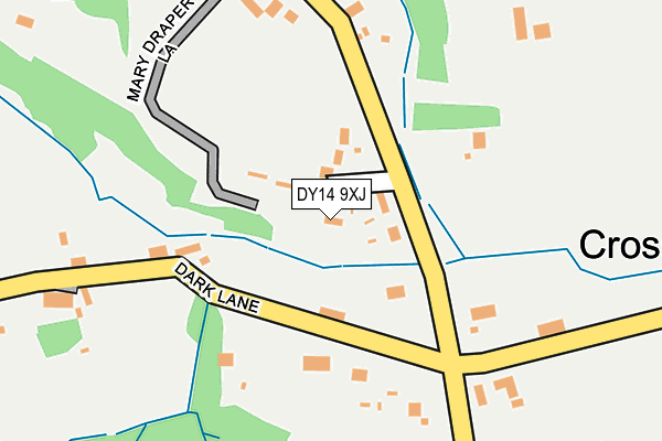DY14 9XJ map - OS OpenMap – Local (Ordnance Survey)