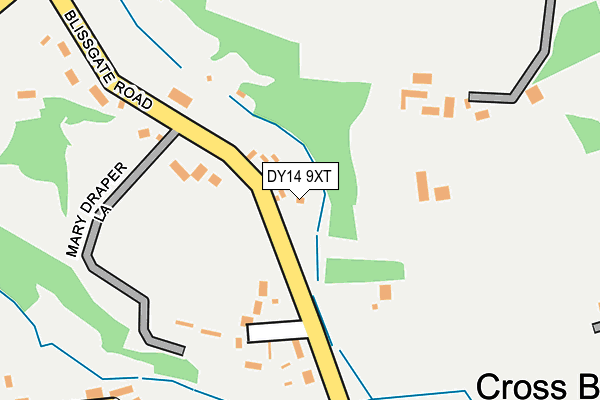 DY14 9XT map - OS OpenMap – Local (Ordnance Survey)