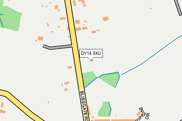 DY14 9XU map - OS OpenMap – Local (Ordnance Survey)