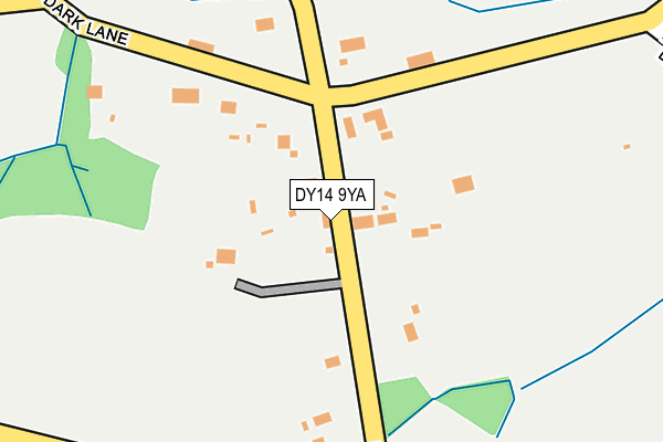 DY14 9YA map - OS OpenMap – Local (Ordnance Survey)