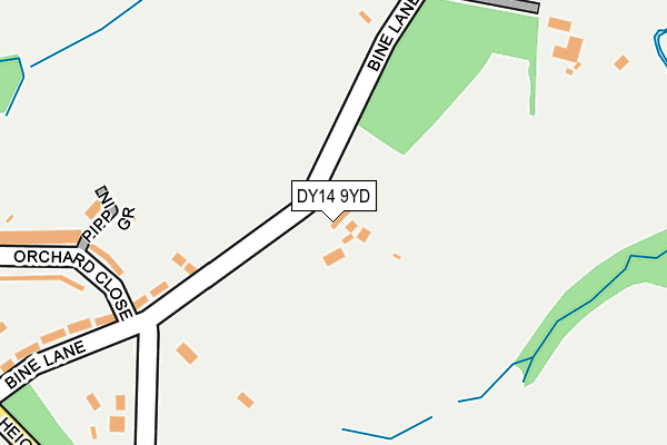 DY14 9YD map - OS OpenMap – Local (Ordnance Survey)