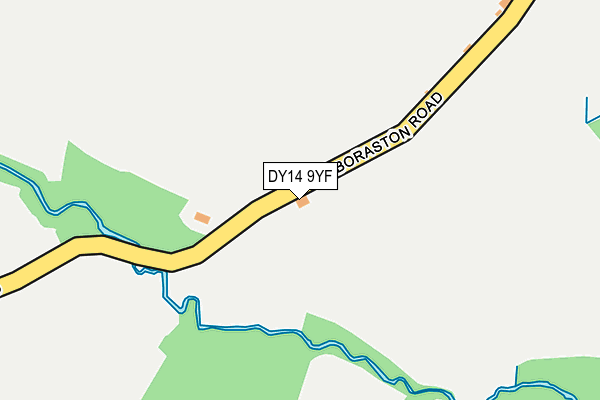 DY14 9YF map - OS OpenMap – Local (Ordnance Survey)