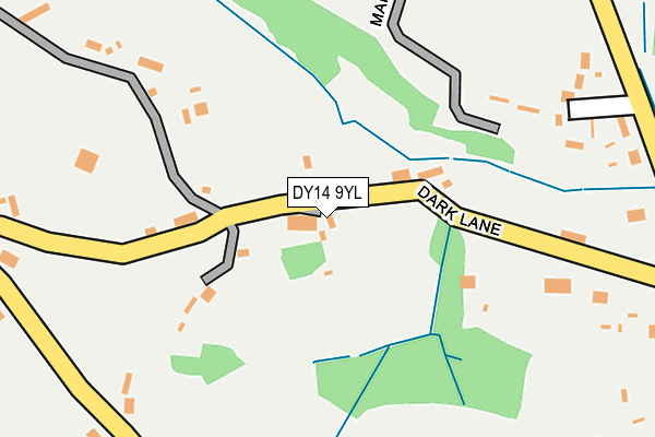 DY14 9YL map - OS OpenMap – Local (Ordnance Survey)