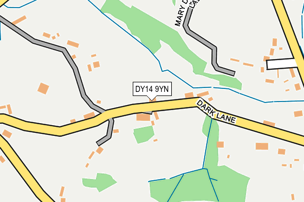 DY14 9YN map - OS OpenMap – Local (Ordnance Survey)