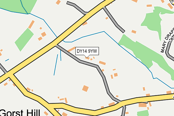 DY14 9YW map - OS OpenMap – Local (Ordnance Survey)