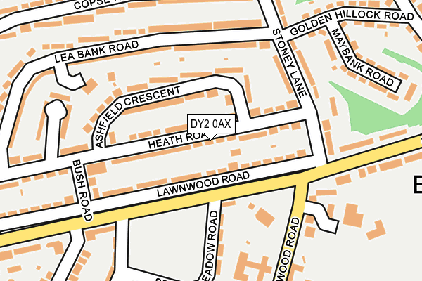 DY2 0AX map - OS OpenMap – Local (Ordnance Survey)