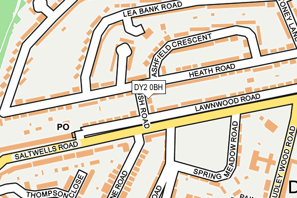 DY2 0BH map - OS OpenMap – Local (Ordnance Survey)