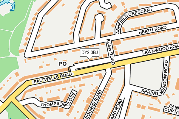 DY2 0BJ map - OS OpenMap – Local (Ordnance Survey)