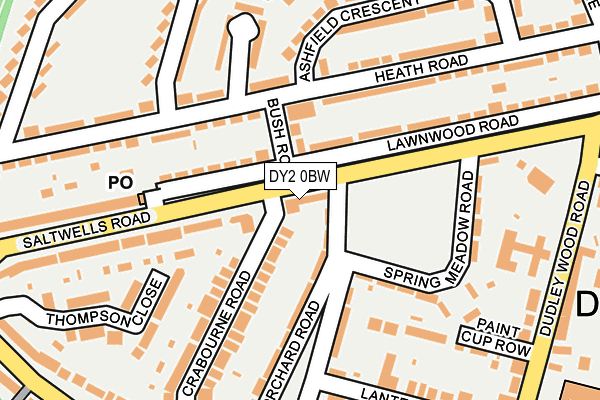 DY2 0BW map - OS OpenMap – Local (Ordnance Survey)