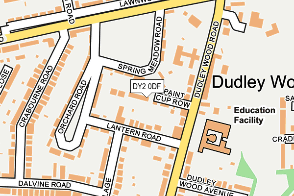 DY2 0DF map - OS OpenMap – Local (Ordnance Survey)
