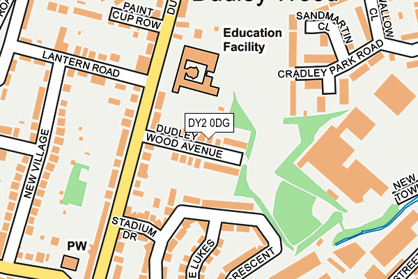 DY2 0DG map - OS OpenMap – Local (Ordnance Survey)