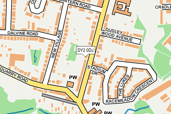 DY2 0DJ map - OS OpenMap – Local (Ordnance Survey)