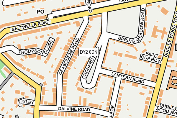 DY2 0DN map - OS OpenMap – Local (Ordnance Survey)