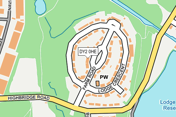 DY2 0HE map - OS OpenMap – Local (Ordnance Survey)