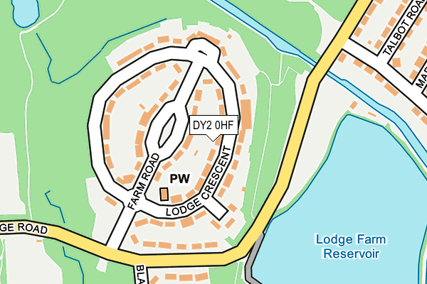 DY2 0HF map - OS OpenMap – Local (Ordnance Survey)