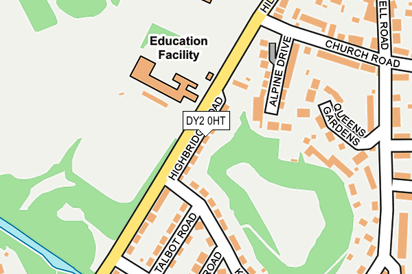 DY2 0HT map - OS OpenMap – Local (Ordnance Survey)