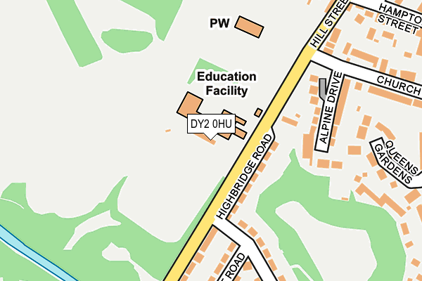 DY2 0HU map - OS OpenMap – Local (Ordnance Survey)