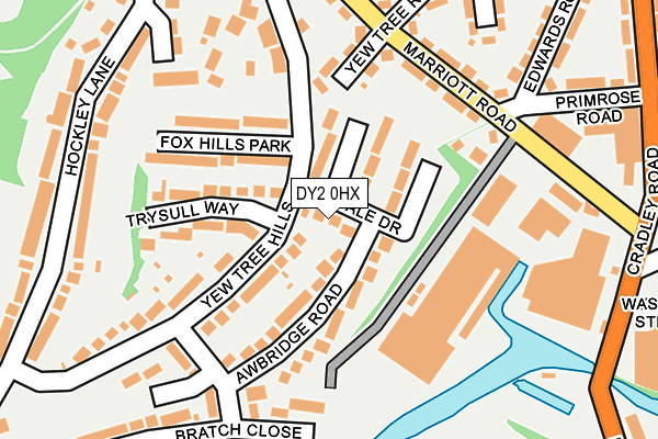 DY2 0HX map - OS OpenMap – Local (Ordnance Survey)