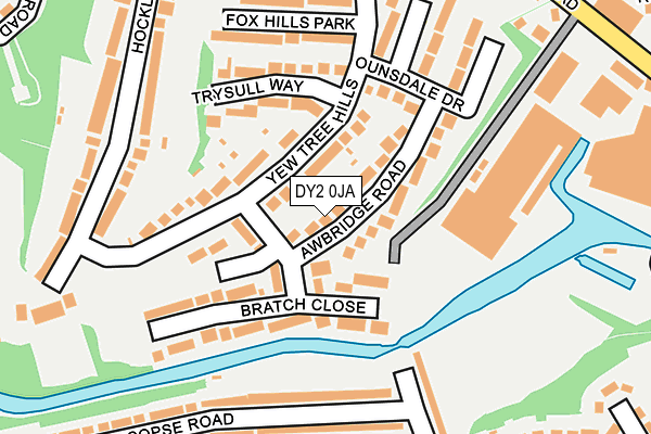 DY2 0JA map - OS OpenMap – Local (Ordnance Survey)