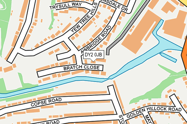 DY2 0JB map - OS OpenMap – Local (Ordnance Survey)