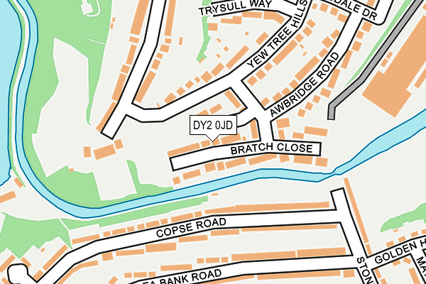DY2 0JD map - OS OpenMap – Local (Ordnance Survey)