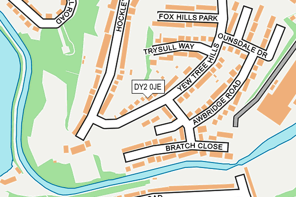 DY2 0JE map - OS OpenMap – Local (Ordnance Survey)
