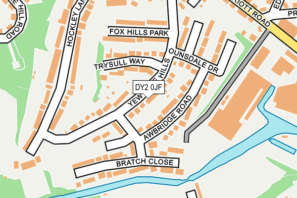 DY2 0JF map - OS OpenMap – Local (Ordnance Survey)