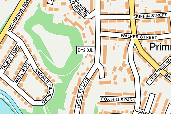 DY2 0JL map - OS OpenMap – Local (Ordnance Survey)
