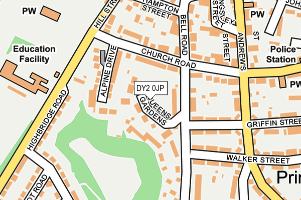 DY2 0JP map - OS OpenMap – Local (Ordnance Survey)