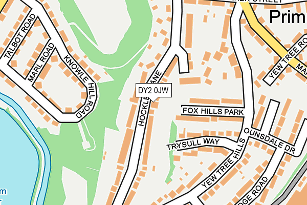 DY2 0JW map - OS OpenMap – Local (Ordnance Survey)